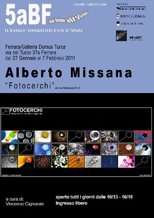 Locandina Biennale di Ferrara 2010 - Mostra personale Missana - Fotocerchi